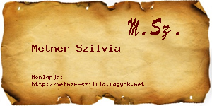 Metner Szilvia névjegykártya