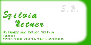 szilvia metner business card
